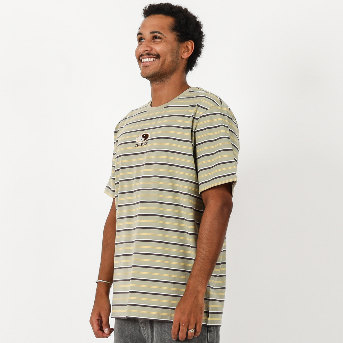 Malibu Stripe Tee - Clay