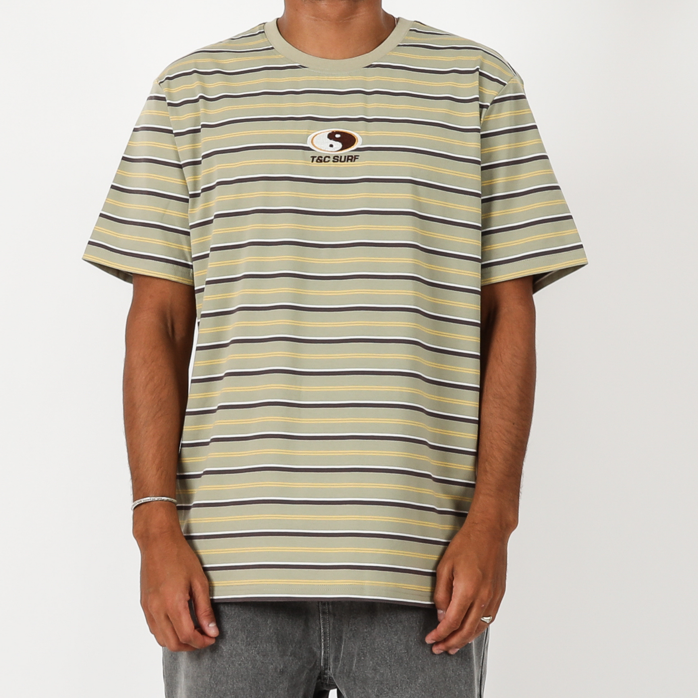 Malibu Stripe Tee - Clay