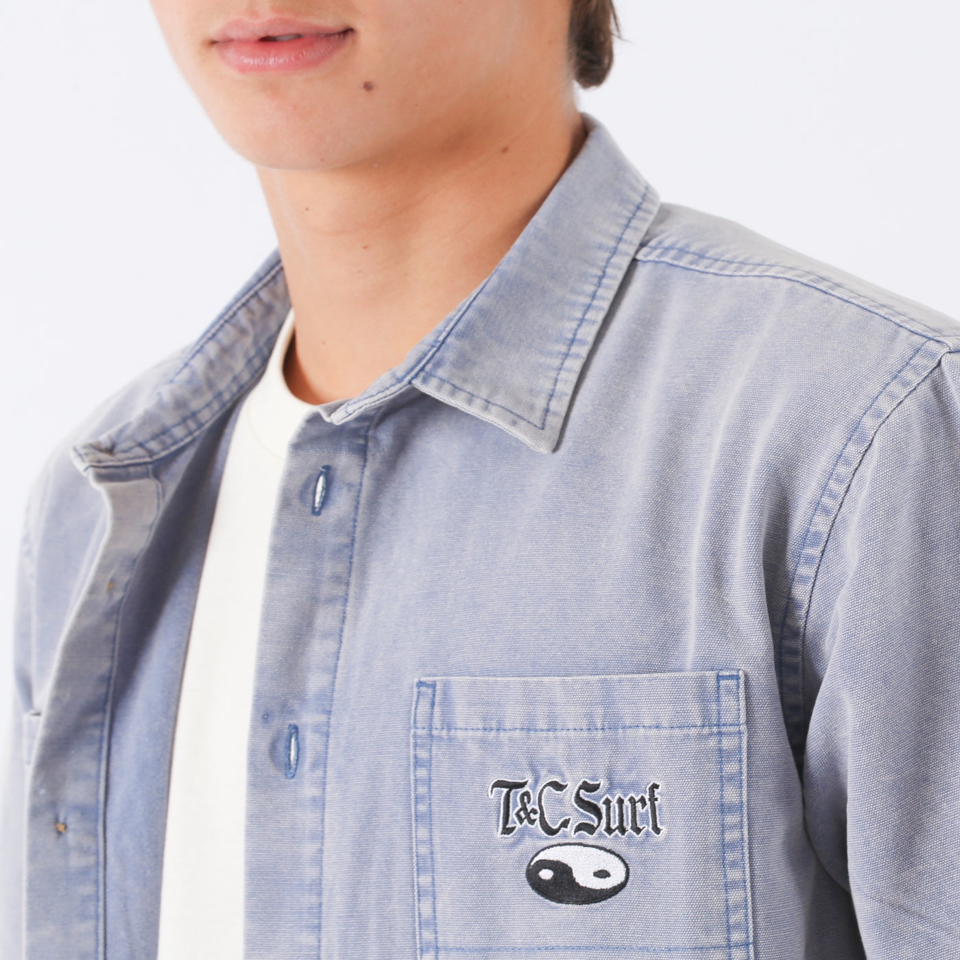 Dawn S/S Canvas Shirt - Ocean