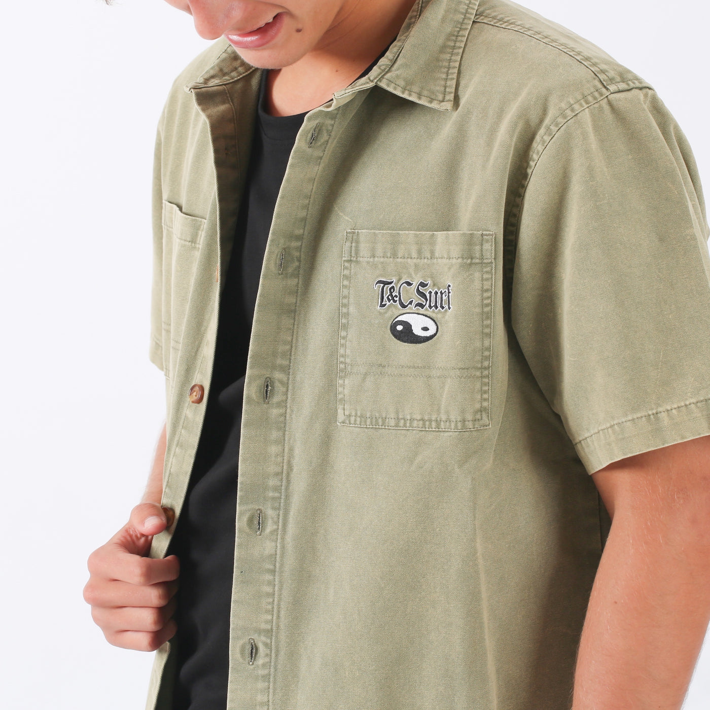 Dawn S/S Canvas Shirt - Military