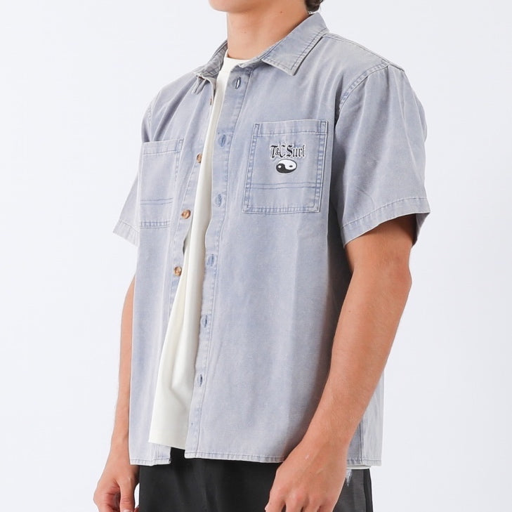 Dawn S/S Canvas Shirt - Ocean