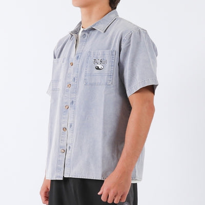 Dawn S/S Canvas Shirt - Ocean