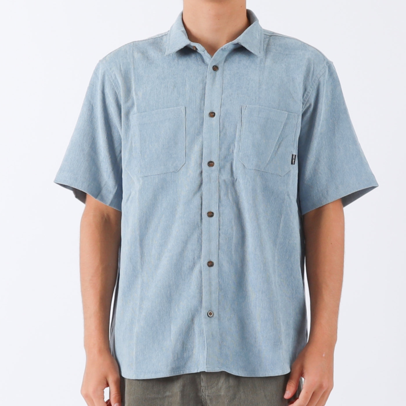 Whaler Cord S/S Shirt - Sky