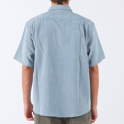 Whaler Cord S/S Shirt - Sky