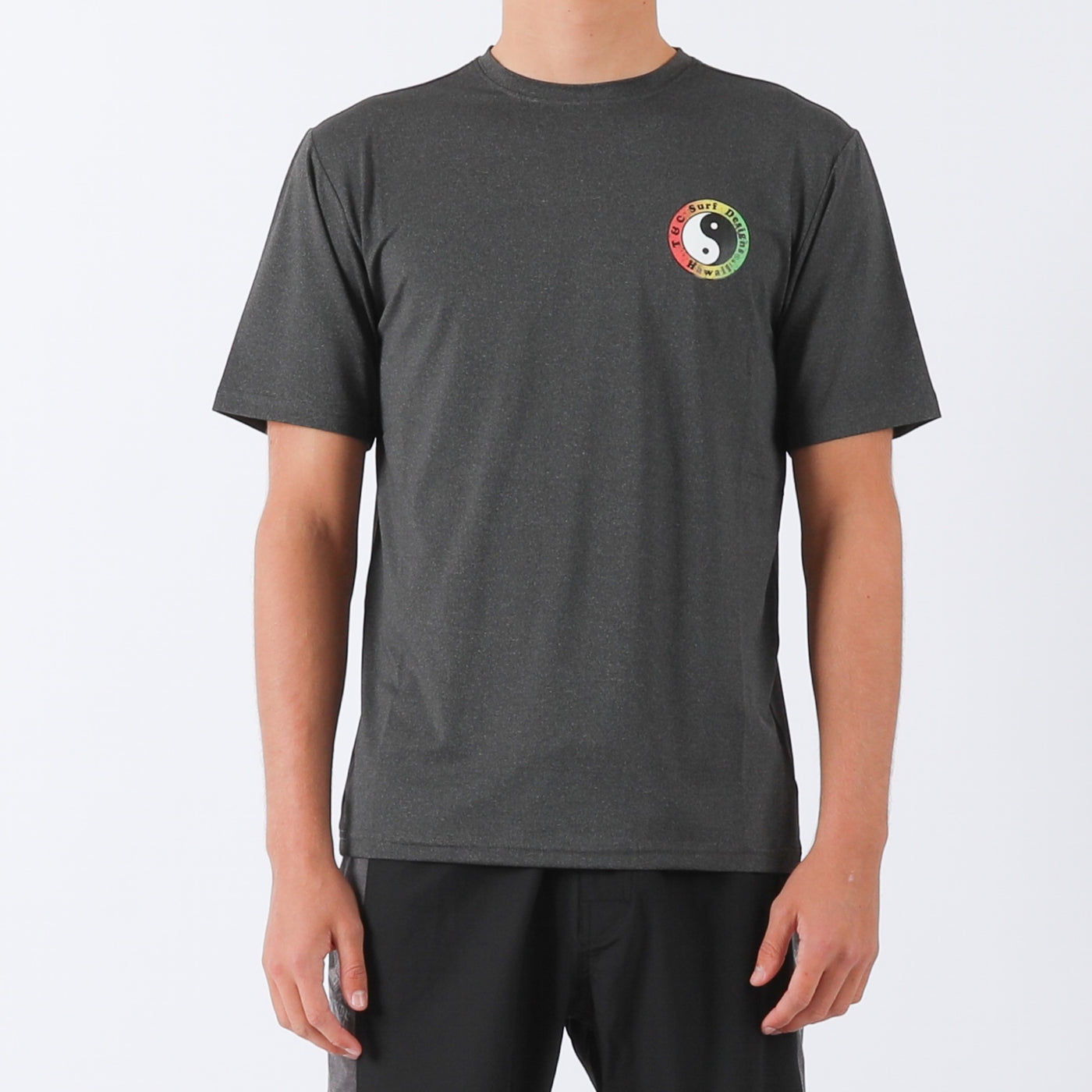 OG Logo Surf Tee UPF 50+ - Black Heather