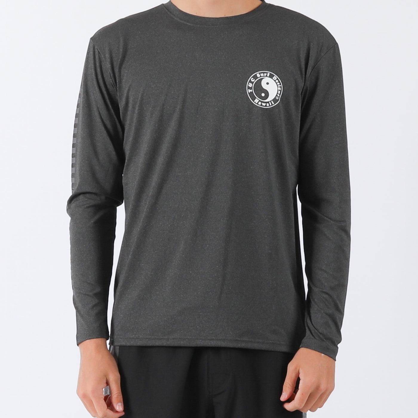 Checker L/S Surf Tee UPF 50+ - Black Heather