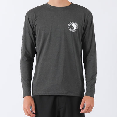 Checker L/S Surf Tee UPF 50+ - Black Heather