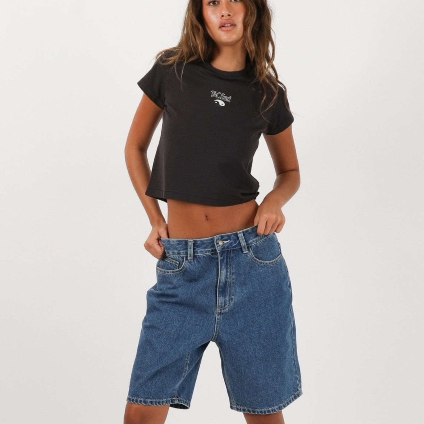 Women's Denim Jort - Washed Blue