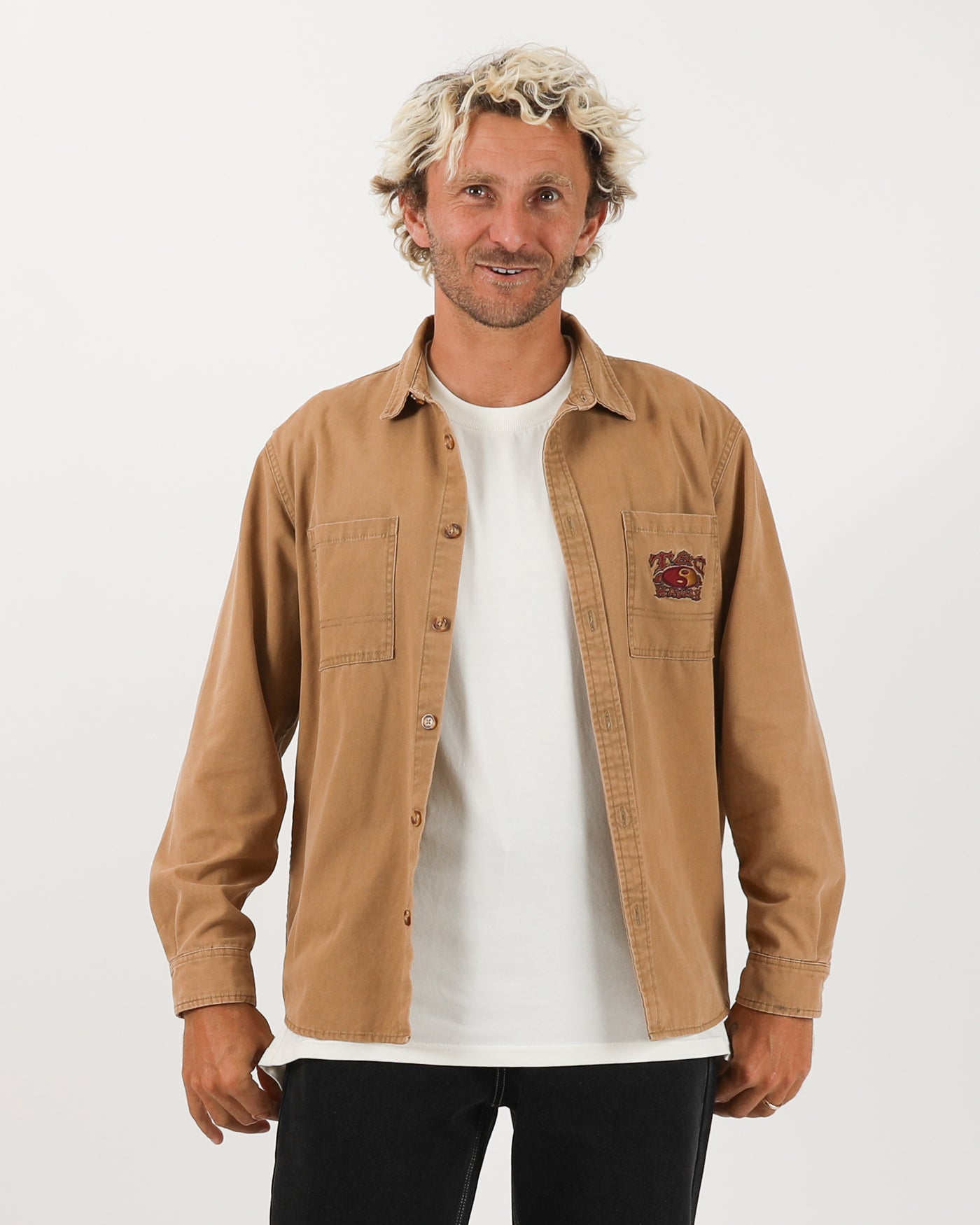 Dawn L/S Canvas Overshirt - Sand