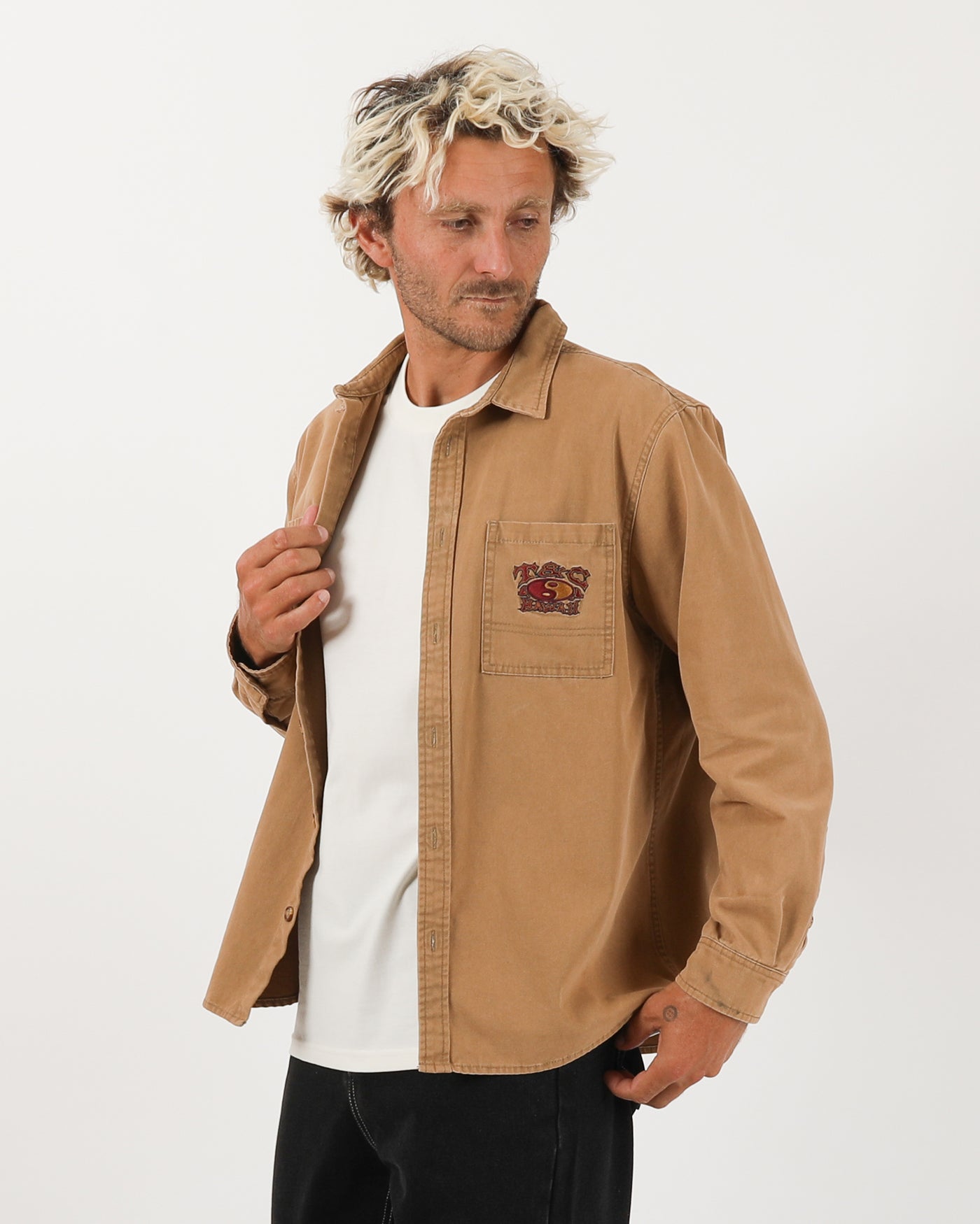 Dawn L/S Canvas Overshirt - Sand