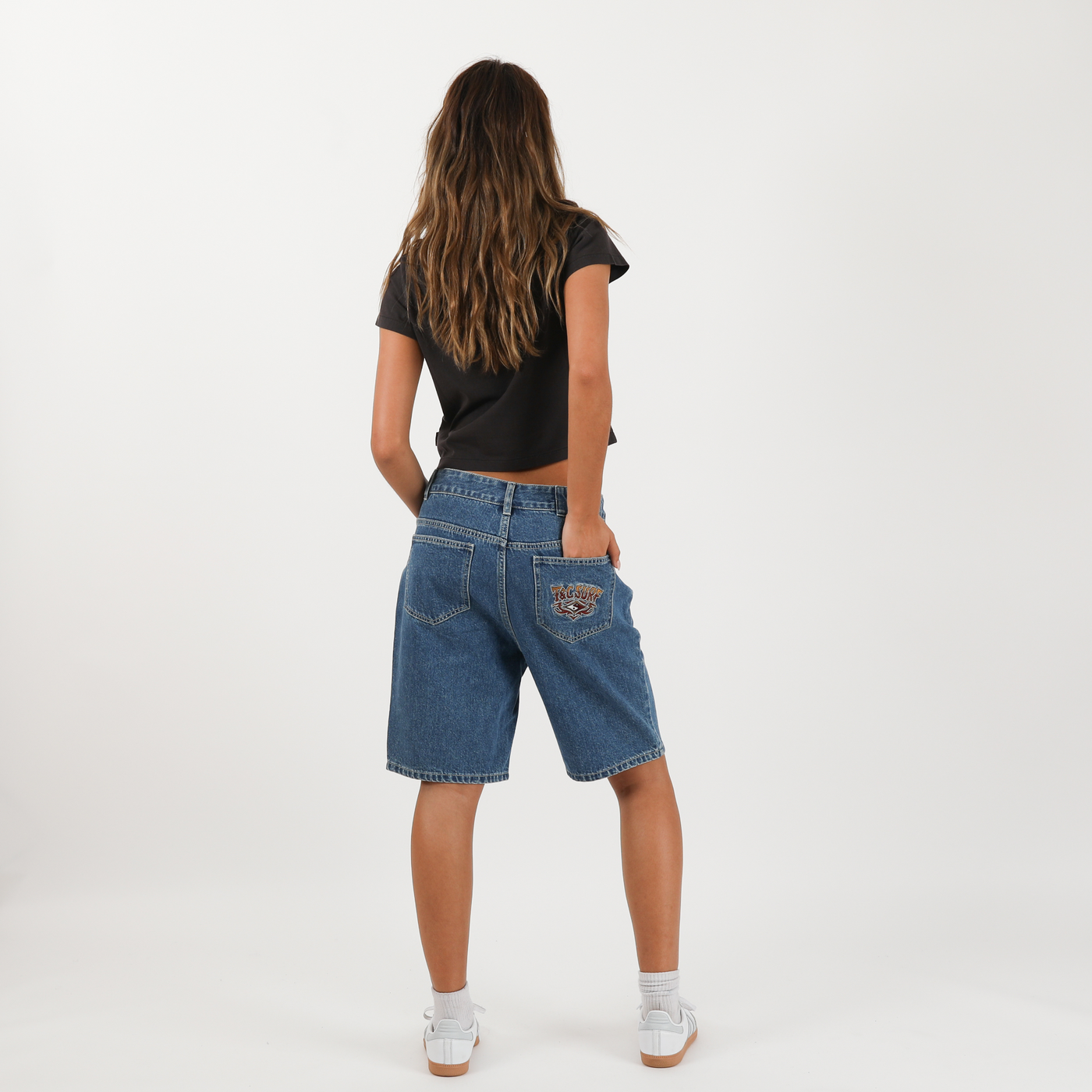 Women's Denim Jort - Washed Blue