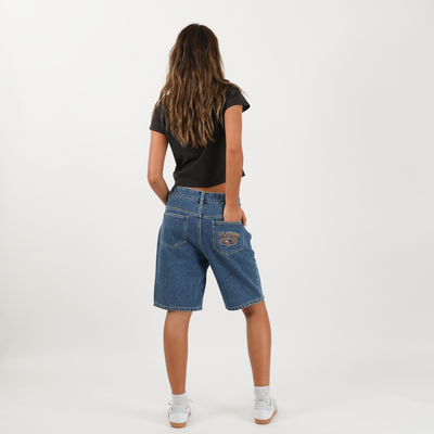 Women's Denim Jort - Washed Blue