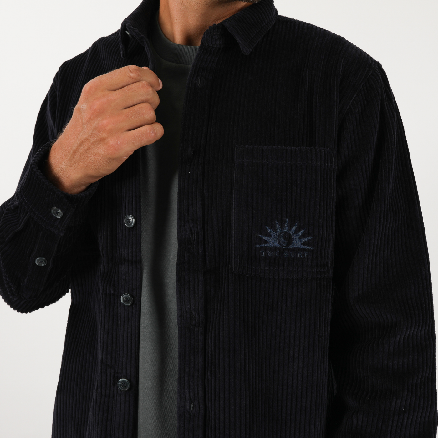 Motion L/S Cord Shirt  - Midnight