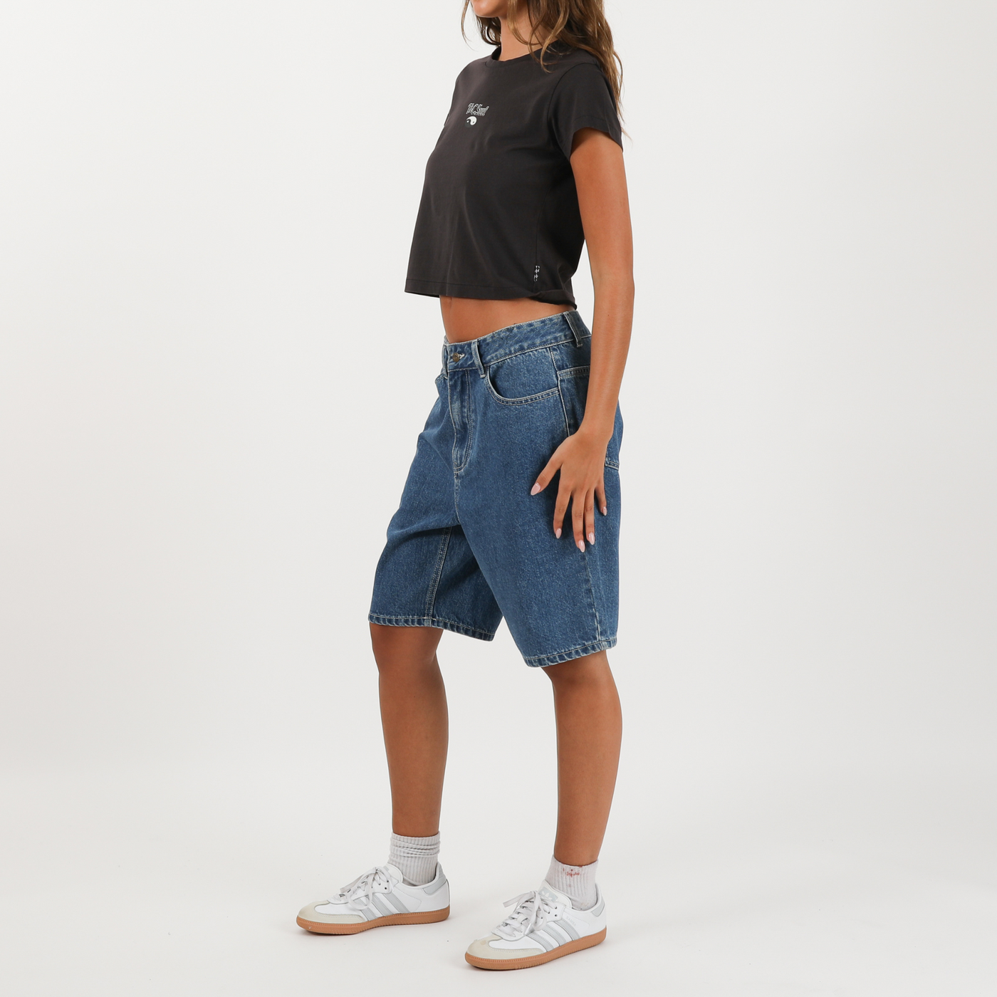 Women's Denim Jort - Washed Blue