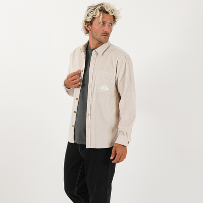 Motion L/S Cord Shirt  - Stone