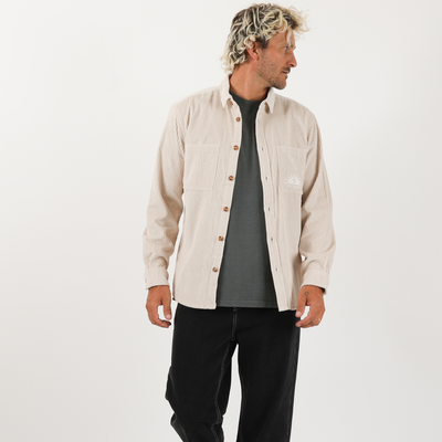 Motion L/S Cord Shirt  - Stone